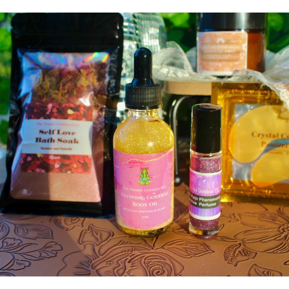 Body Shimmer Oil Gift Set, Glowing Body Oil Bundle with Hydrating Shimmer Oils,